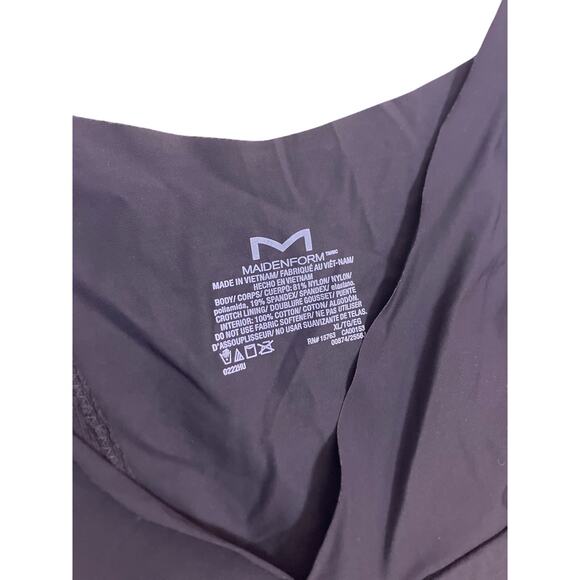 Maidenform Sleek Smoothers Shapewear Bodysuit Black XL Full Body Slimming - Picture 2 of 4